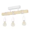 LED lámpa függeszték , mennyezeti , 3 x E27 , acél , fa , fehér , EGLO , TOWNSHEND , 33166