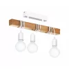 LED lámpa függeszték , mennyezeti , 3 x E27 , acél , fa , fehér , EGLO , TOWNSHEND , 33166