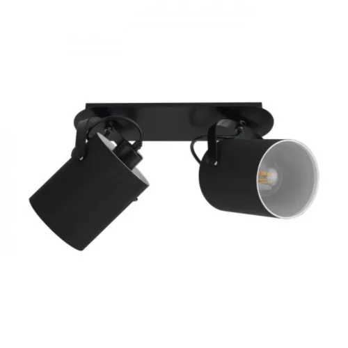 LED lámpatest , spot , 2 x E27 foglalat , billenthető , fekete , EGLO , VILLABATE , 33646