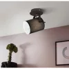LED lámpatest , spot , 2 x E27 foglalat , billenthető , fekete , EGLO , VILLABATE , 33646