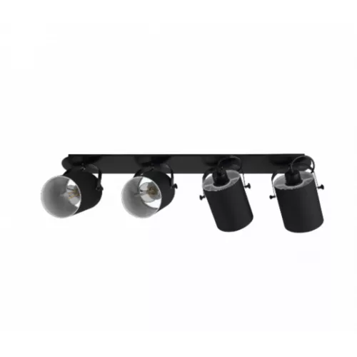 LED lámpatest , spot , 4 x E27 foglalat , billenthető , fekete , EGLO , VILLABATE , 33648