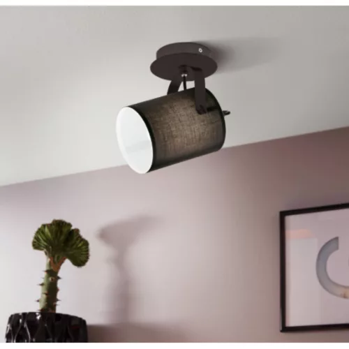 LED lámpatest , spot , 4 x E27 foglalat , billenthető , fekete , EGLO , VILLABATE , 33648
