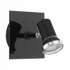LED lámpatest , spot , 3 Watt , meleg fehér , üveg , fekete , IP44 , EGLO , TAMARA 1 , 33677