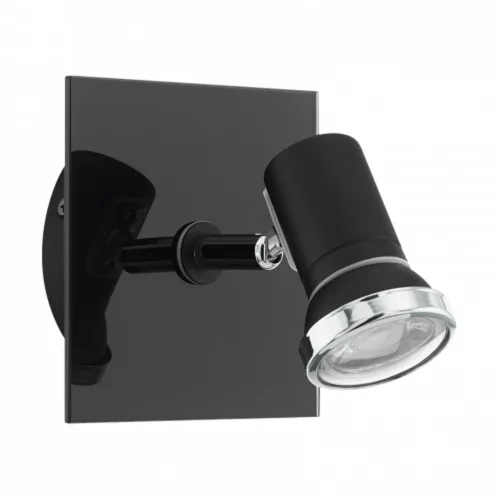 LED lámpatest , spot , 3 Watt , meleg fehér , üveg , fekete , IP44 , EGLO , TAMARA 1 , 33677