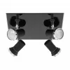 LED corp de iluminat, de tavan, spot, 4 x 3 Watt, alb cald, sticlă, negru, IP44, EGLO, TAMARA 1, 33678