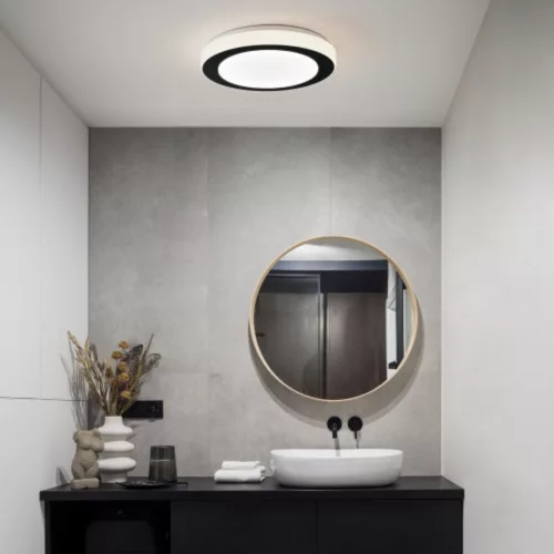 LED corp de iluminat, de tavan, 11 Watt, alb cald, negru, IP44, EGLO, CARPI, 33682