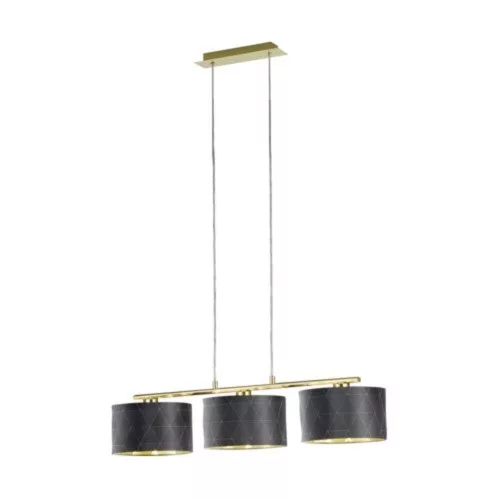 EGLO, 39225, DOLORITA, lampă suspendată, E27, 3X60W, IP20, negru, auriu