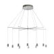 EGLO , 39327 , SANTIGA , függeszték , 3000 K , LED , 20X3,2W , Yes , IP20 , fehér, matt nikkel