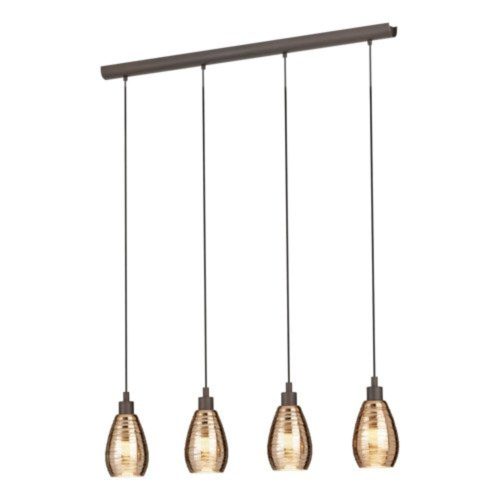 EGLO , 39507 , SIRACUSA , függeszték , E27 , 4X60W , IP20 , vörösréz színű