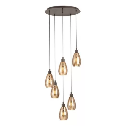 EGLO, 39508, SIRACUSA, lampă suspendată, E27, 6X60W, IP20, cupru roșu de culoare