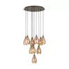EGLO, 39509, SIRACUSA, lampă suspendată, E27, 10X60W, IP20, cupru roșu de culoare