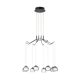 EGLO , 39511 , ROVIGANA , függeszték , 3000 K , LED , 8X3,3W , Yes , IP20 , fekete-átlátszó, fehér