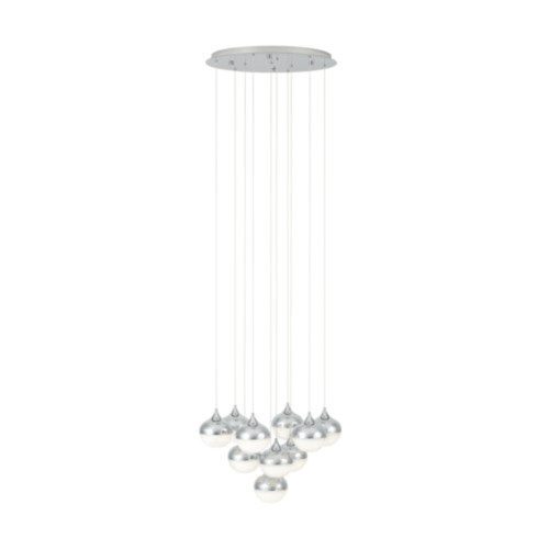 EGLO , 39527 , MIOGLIA , függeszték , 3000 K , LED , 10X3,15W , Yes , IP20 , fehér szemcsés, átlátszó