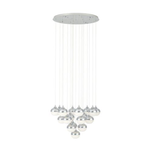EGLO , 39528 , MIOGLIA , függeszték , 3000 K , LED , 18X3,15W , Yes , IP20 , fehér szemcsés, átlátszó