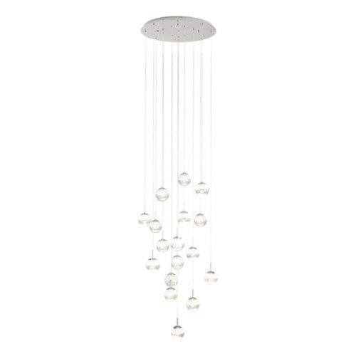 EGLO , 39547 , MONTEFIO 2 , függeszték , 3000 K , LED , 17X5W , Yes , IP20 , fehér, átlátszó