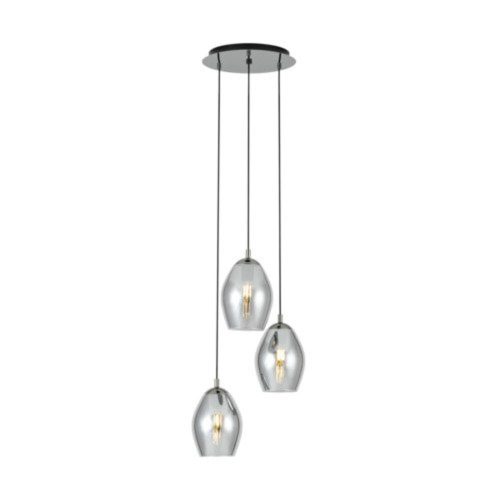 EGLO , 39565 , ESTANYS , függeszték , E27 , 3X60W , IP20 , fekete-átlátszó