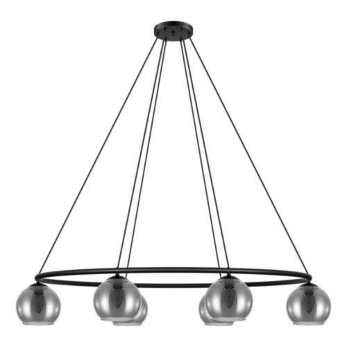 EGLO , 39578 , DAGUELLA , függeszték , E14 , 6X25W , IP20 , fekete-átlátszó