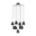 EGLO, 39739, BERNABETTA, lampă suspendată, E27, 9X40W, IP20, negru, auriu
