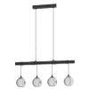 EGLO, 39761, ARGALLO, lampă suspendată, E27, 4X40W, IP20, negru-transparent