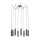 EGLO, 39824, MENTALONA, lampă suspendată, GU10, 8X4,5W, IP20, negru, alb