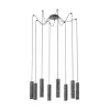 EGLO, 39824, MENTALONA, lampă suspendată, GU10, 8X4,5W, IP20, negru, alb