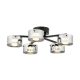 EGLO , 39874 , COPILLOS , mennyezeti lámpa , 3000 K , LED , 5X5,4W , Yes , IP20 , fekete-átlátszó