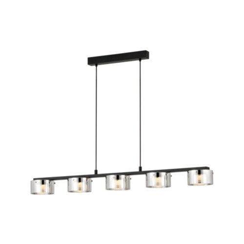 EGLO , 39875 , COPILLOS , függeszték , 3000 K , LED , 5X5,4W , Yes , IP20 , fekete-átlátszó