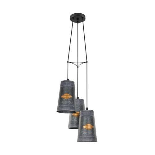 EGLO , 43108 , HONEYBOURNE , függeszték , E27 , 3X60W , IP20 , horganyzott, antikolt arany
