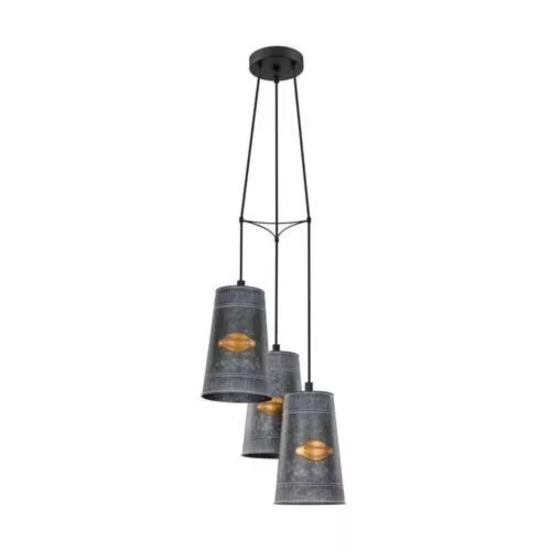 EGLO , 43108 , HONEYBOURNE , függeszték , E27 , 3X60W , IP20 , horganyzott, antikolt arany