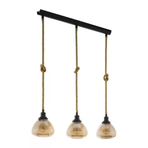 EGLO, 43192, RAMPSIDE, lampă suspendată, E27, 3X28W, IP20, chihlimbar