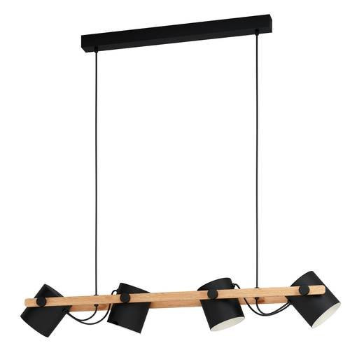 EGLO , 43424 , HORNWOOD , függeszték , E27 , 4X28W , IP20 , barna
