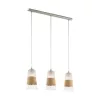 LED lámpa függeszték , mennyezeti , 3 x E27 , acél , matt nikkel , EGLO , BURNHAM , 49152