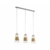 LED lámpa függeszték , mennyezeti , 3 x E27 , acél , matt nikkel , EGLO , BURNHAM , 49152