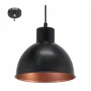 LED lampă lampă suspendată, de tavan, E27, oțel, negru, cupru roșu, EGLO, TRURO, 49238