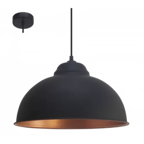 LED lampă lampă suspendată, de tavan, E27, oțel, negru, cupru roșu, EGLO, TRURO 2, 49247