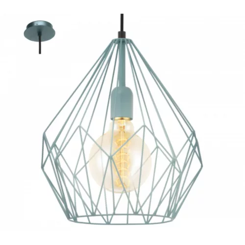 LED lámpa függeszték , mennyezeti , E27 , acél , menta , EGLO , CARLTON , 49259