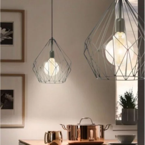 LED lámpa függeszték , mennyezeti , E27 , acél , menta , EGLO , CARLTON , 49259