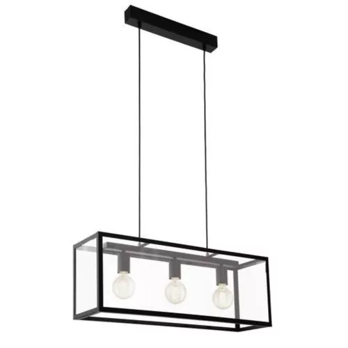 EGLO , 49393 , CHARTERHOUSE , függeszték , E27 , 3X60W , IP20 , átlátszó