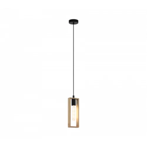 LED lámpa függeszték , mennyezeti , E27 , fa , fekete , EGLO , LITTLETON , 49473
