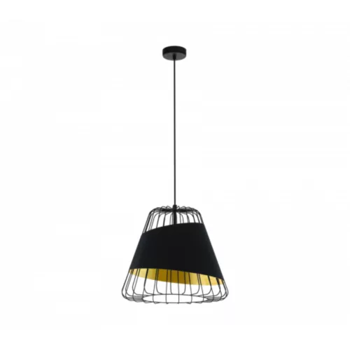 LED lámpa függeszték , mennyezeti , E27 , acél , fekete , EGLO , AUSTELL , 49509