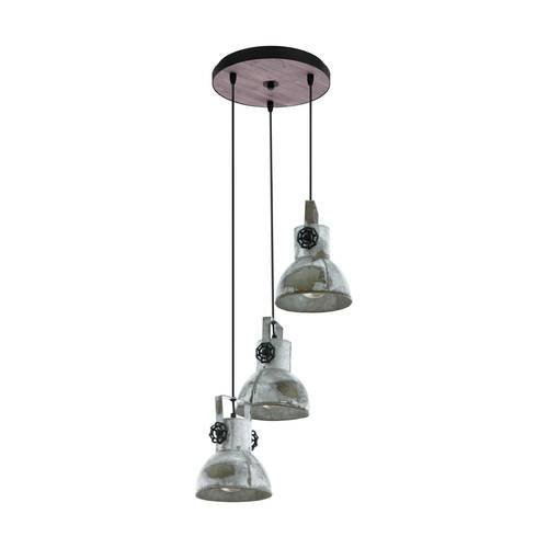 EGLO , 49647 , BARNSTAPLE , függeszték , E27 , 3X40W , IP20 , kopott hatású horganyzott