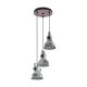 EGLO , 49647 , BARNSTAPLE , függeszték , E27 , 3X40W , IP20 , kopott hatású horganyzott