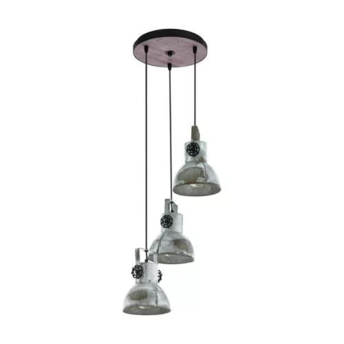 EGLO , 49647 , BARNSTAPLE , függeszték , E27 , 3X40W , IP20 , kopott hatású horganyzott