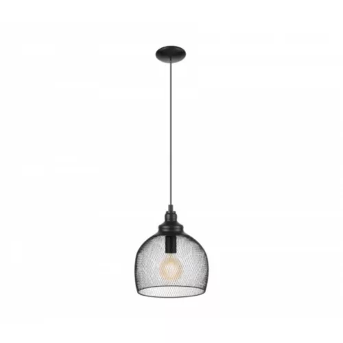 LED lámpa függeszték , mennyezeti , E27 , acél , fekete , EGLO , STRAITON , 49736