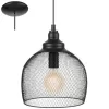 LED lámpa függeszték , mennyezeti , E27 , acél , fekete , EGLO , STRAITON , 49736