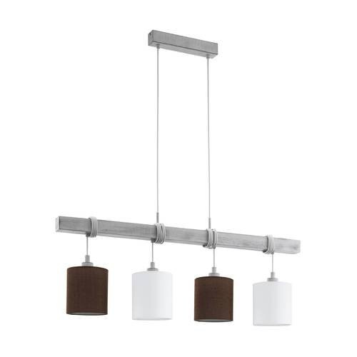EGLO , 49927 , TOWNSHEND 2 , függeszték , E27 , 4X60W , IP20 , fehér, barna