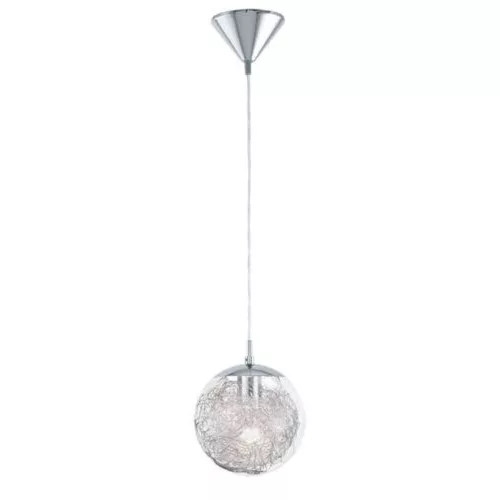 EGLO , 93073 , LUBERIO , függeszték , E27 , 1X60W , IP20 , átlátszó, alumínium