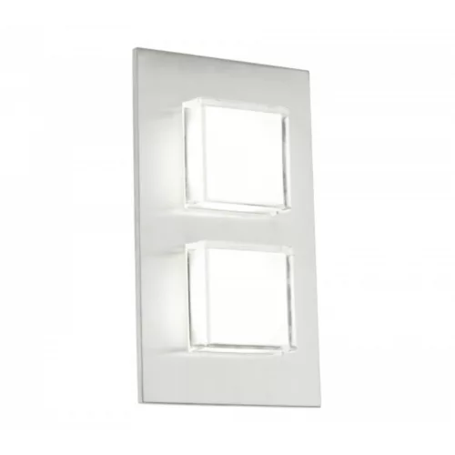 LED lámpa , oldalfali , 2 x 2.5W , meleg fehér , nemesacél , kültéri , IP44 , EGLO , PIAS , 93365