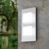 LED lámpa , oldalfali , 2 x 2.5W , meleg fehér , nemesacél , kültéri , IP44 , EGLO , PIAS , 93365