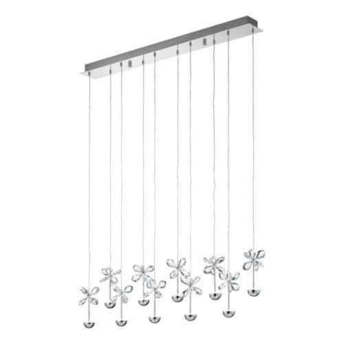 EGLO , 93663 , PIANOPOLI , függeszték , 3000 K , LED , 10X2,5W , IP20 , átlátszó